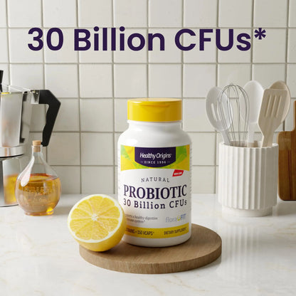 Healthy Origins Probiotic 30 Billion CFUs, 60 Veggie Capsules - 8 Clinically Studied Strains Including Lactobacillus & Bifidobacterium - Supports Microbiom Healthy Origins