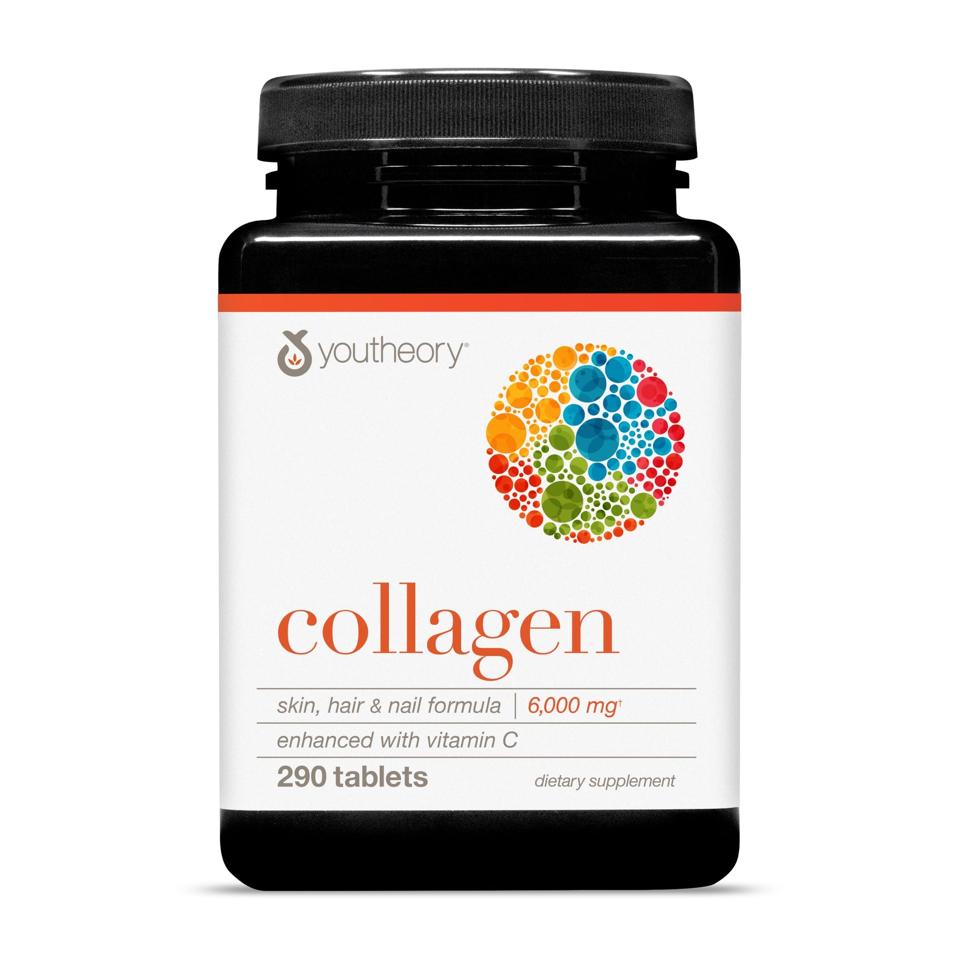 Youtheory Advanced Collagen - 6,000 mg Hydrolyzed Collagen Peptides - Includes Antioxidants & Contains Vitamin C - Hair Growth, Nails, Joint Health & Bone Support* - 290 Tablets (48-Day Supply) Youtheory buy australia supplements
