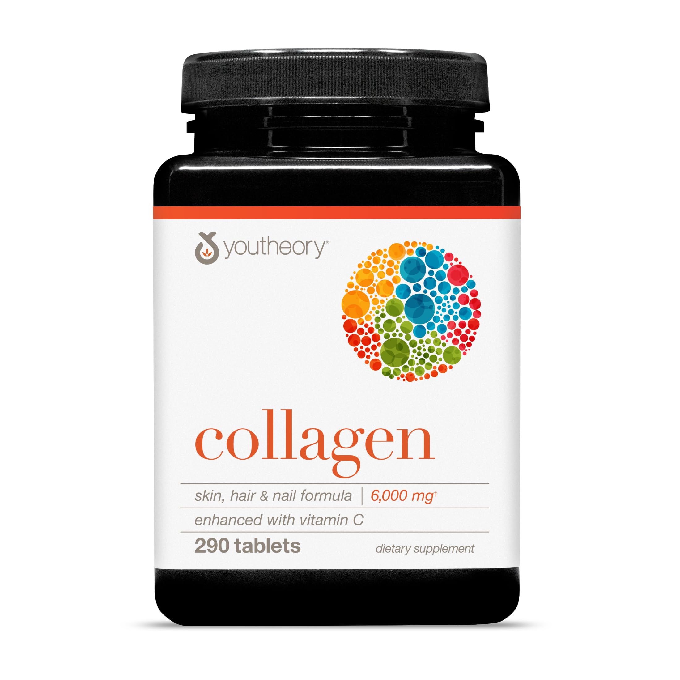 Youtheory Advanced Collagen - 6,000 mg Hydrolyzed Collagen Peptides - Includes Antioxidants & Contains Vitamin C - Hair Growth, Nails, Joint Health & Bone Support* - 290 Tablets (48-Day Supply) Youtheory buy australia supplements
