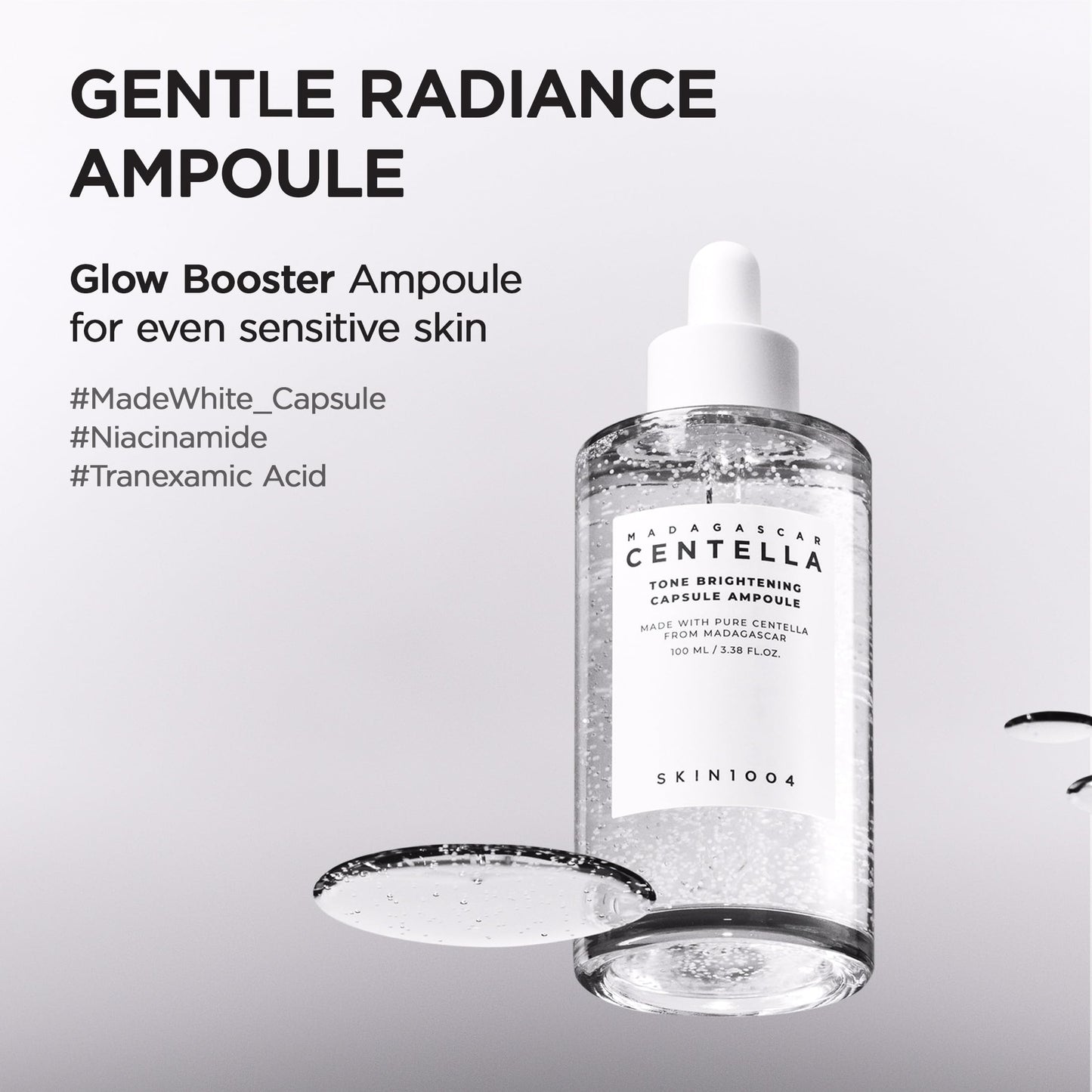 SKIN1004 Tone Balancing Capsule Ampoule, Niacinamide & Centella Serum for Face, Korean Hydrating Facial Serum for Unevne Skin Tone SKIN1004