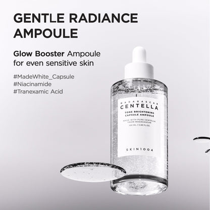SKIN1004 Tone Balancing Capsule Ampoule, Niacinamide & Centella Serum for Face, Korean Hydrating Facial Serum for Unevne Skin Tone SKIN1004