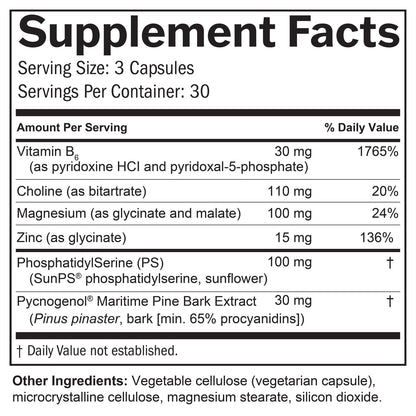 BRAINMD Dr Amen Attention Support - 90 Capsules - Promotes Mental Focus & Impulse Control - Gluten Free - 30 Servings