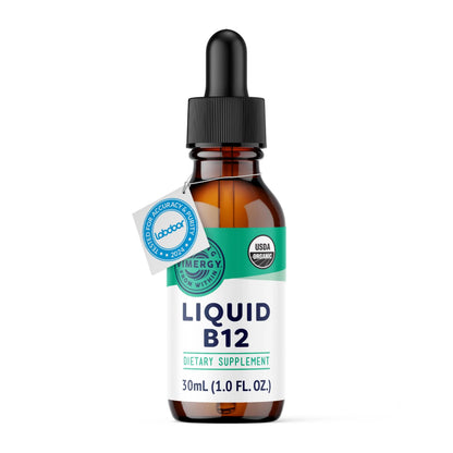 Vimergy USDA Organic Liquid Vitamin B12 Supplement 2500 mcg, Methylcobalamin & Adenosylcobalamin Fast-Absorbing Energy Support, Vegan, Non-GMO B12 Vitamins Vimergy