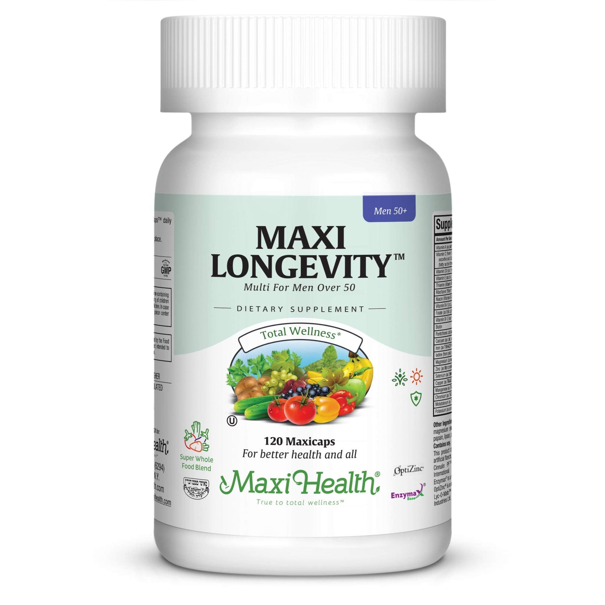 Mens Multivitamin 50 Plus – Daily Multivitamin for Men Over 50 with Vitamin B12, A, D, C, Zinc, Magnesium & More – Energy, Immune & Heart Support Mens Multi Vitamins - Non-GMO – 120 Capsules Maxi Health buy australia supplements