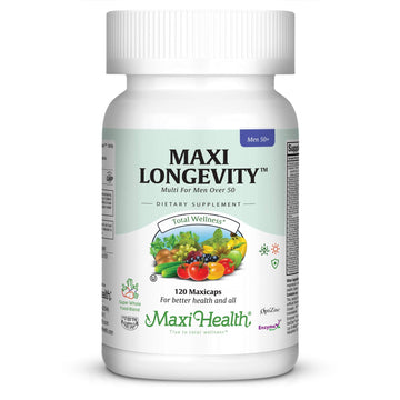 Mens Multivitamin 50 Plus – Daily Multivitamin for Men Over 50 with Vitamin B12, A, D, C, Zinc, Magnesium & More – Energy, Immune & Heart Support Mens Multi Vitamins - Non-GMO – 120 Capsules Maxi Health buy australia supplements