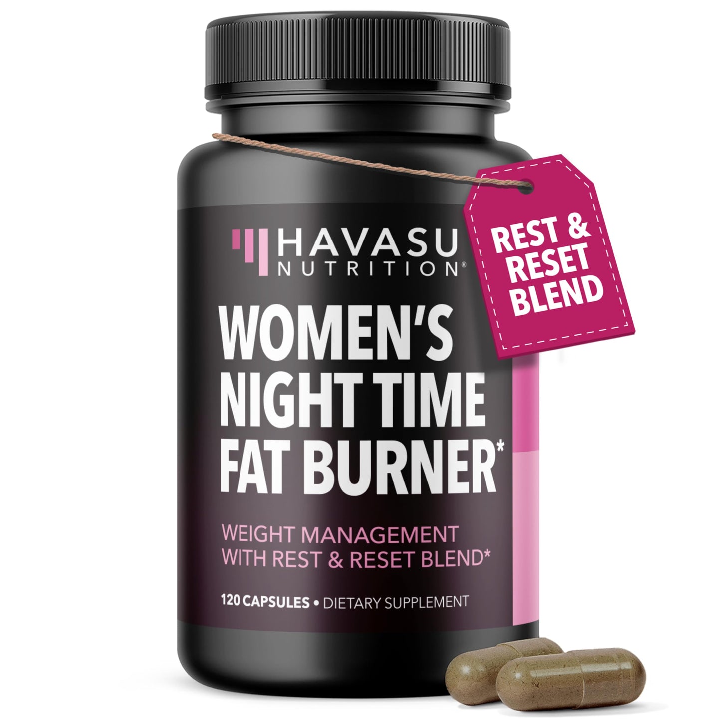 Night Time Fat Burner for Women, Belly Fat & Weight Loss Support, 60 Count | Appetite Suppressant and Overnight Metabolism Booster with Melatonin for Women, Vegan, Gluten Free, 60 Servings Gsupps Australia