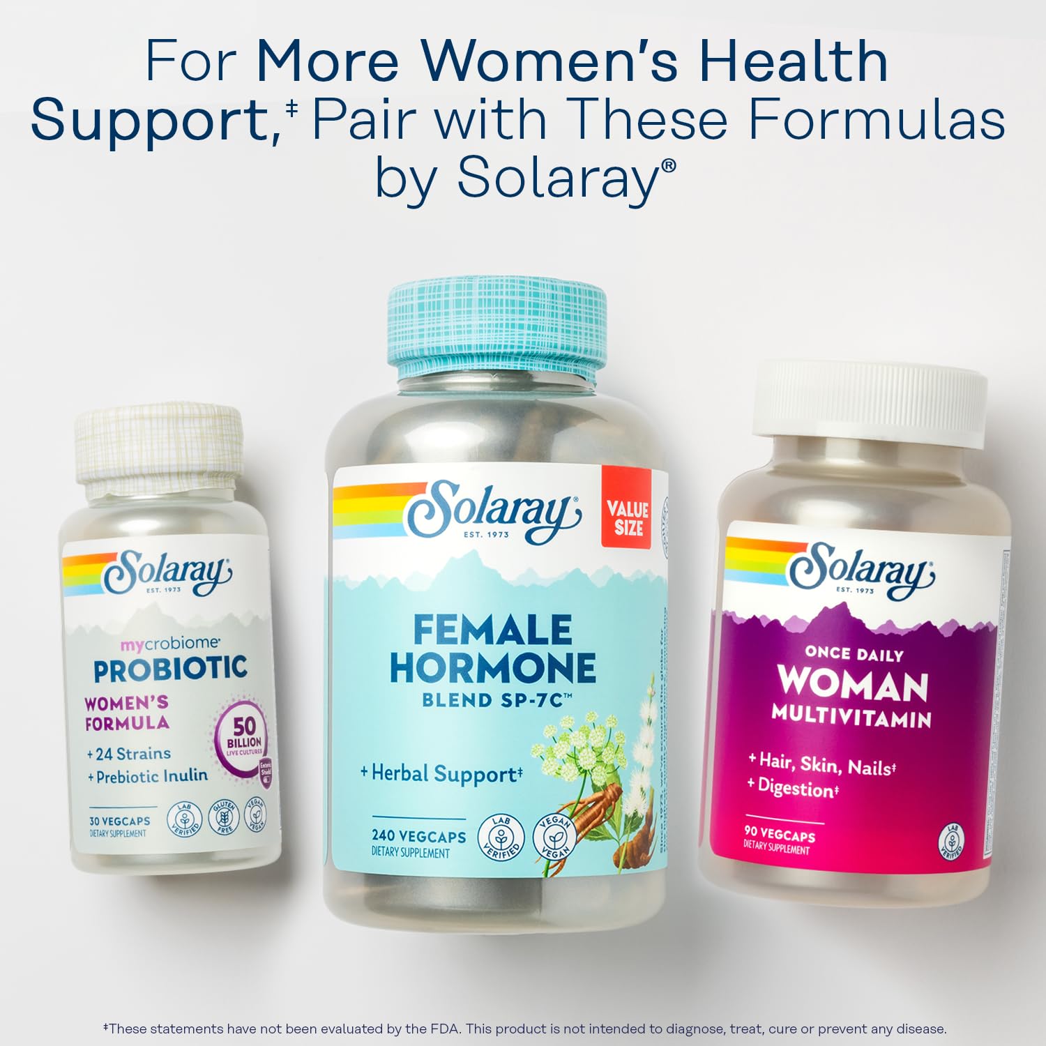 SOLARAY PhytoEstrogen Menopause Supplements with Wild Yam, Black Cohosh and Dong Quai - Phyto Estrogen Pills for Perimenopause and Menopause Support, Vegan, 60-Day Guarantee, 60 Servings, 240 VegCaps SOLARAY buy australia supplements