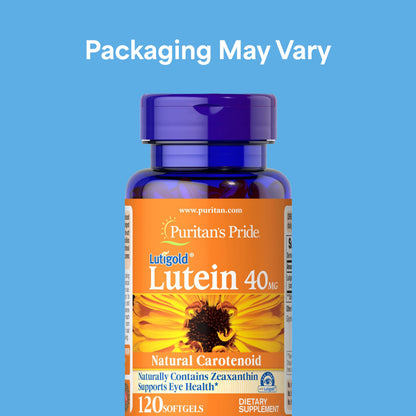 Puritan's Pride Premium Lutigold™ Lutein Carotenoid 40mg with Zeaxanthin for Men and Women, Dietary Supplement for Eye Health Support Puritan's Pride