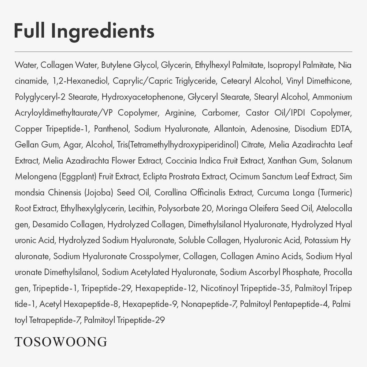 TOSOWOONG Copper Peptide 12 Cream, Anti-Aging for Fine Lines, Wrinkles TOSOWOONG
