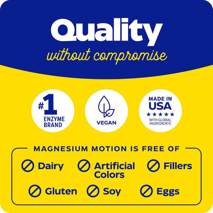 Enzymedica Magnesium Motion Supplement for Women & Men - Triple Magnesium Complex, ATA Mg, Malate & Glycinate, Muscle & Bone Health Support Capsules, High Bioavailability, Vegan, Gluten Free- 120 Caps Gsupps Australia