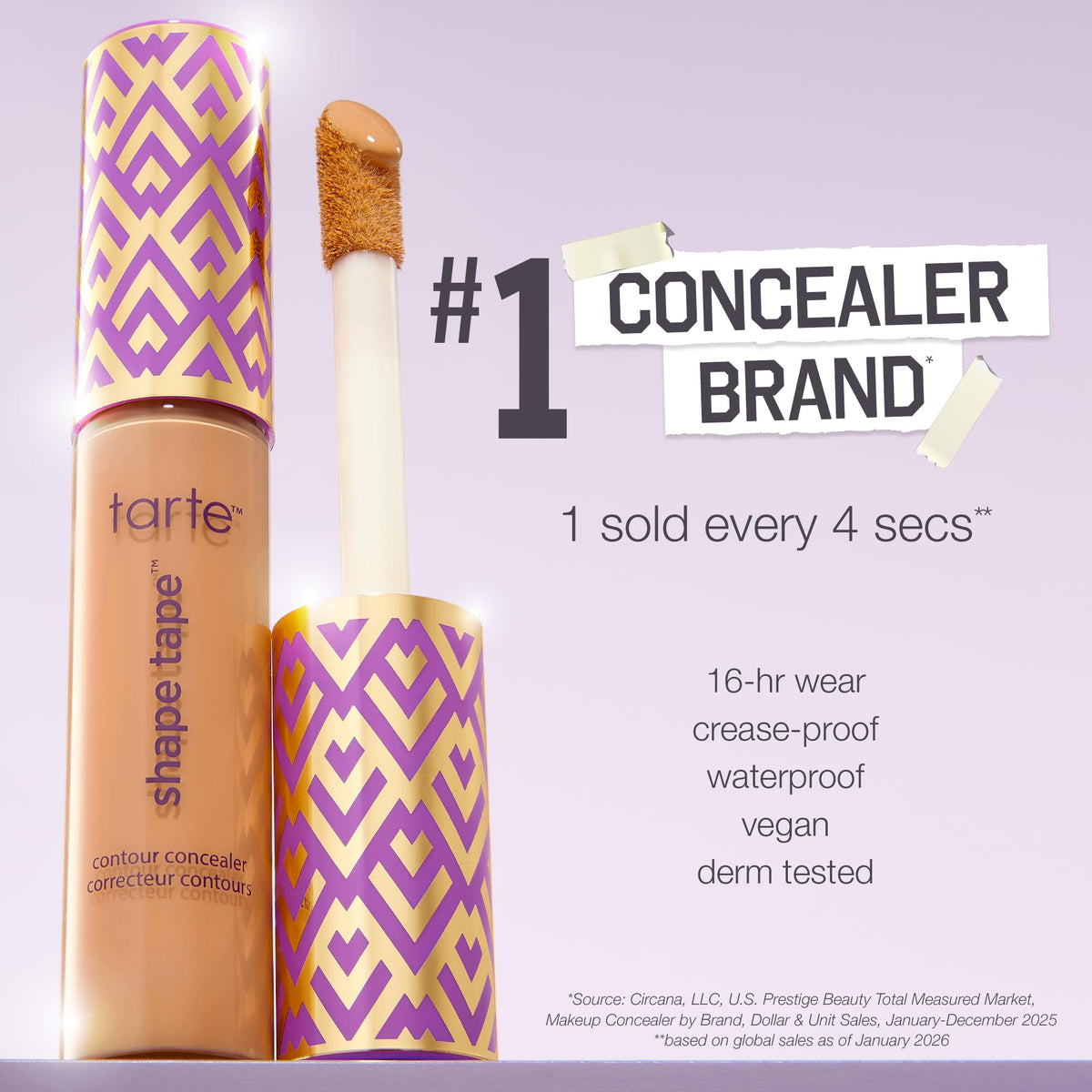 tarte Shape Tape Concealer – Full-Coverage Creaseless Soft Matte Finish, Brightening Under-Eye & Face Makeup, 16hr Longwear, Vegan & Cruelty-Free, Full Size, 16N fair-Light Neutral tarte