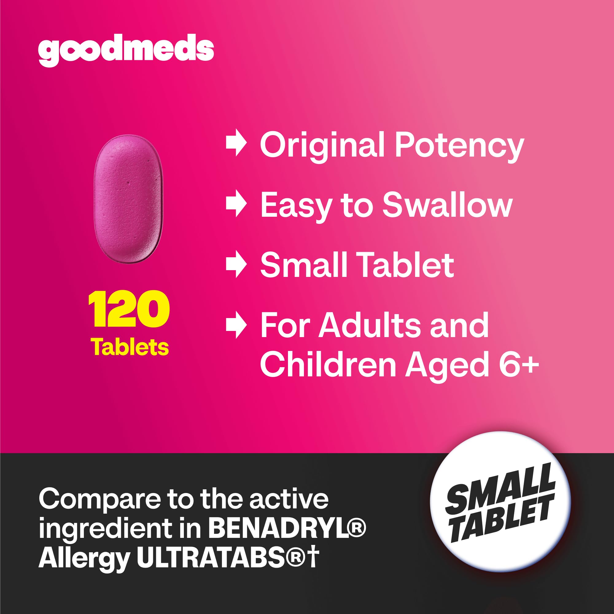 GoodMeds Allergy Medicine Antihistamine, Diphenhydramine HCl 25 mg | Children and Adults | Relieve Itchy Eyes, Runny Nose, Sneezing (25 mg, 600 Tablets) GoodMeds buy australia supplements