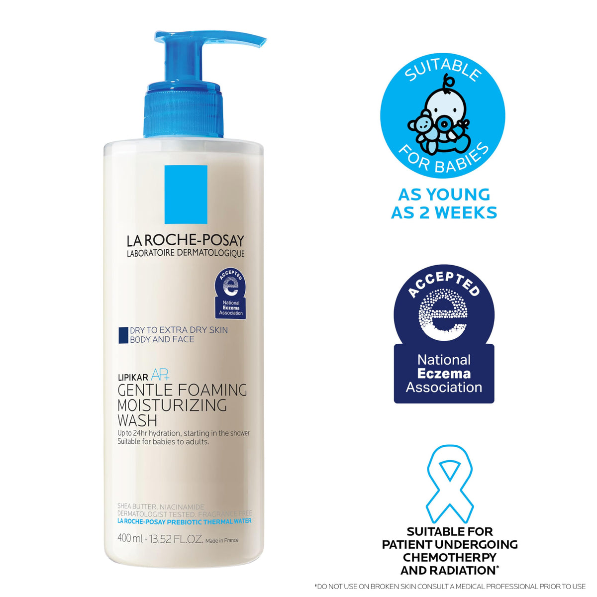 La Roche-Posay Lipikar AP+ Gentle Moisturizing Body Wash, 13.52oz La Roche-Posay