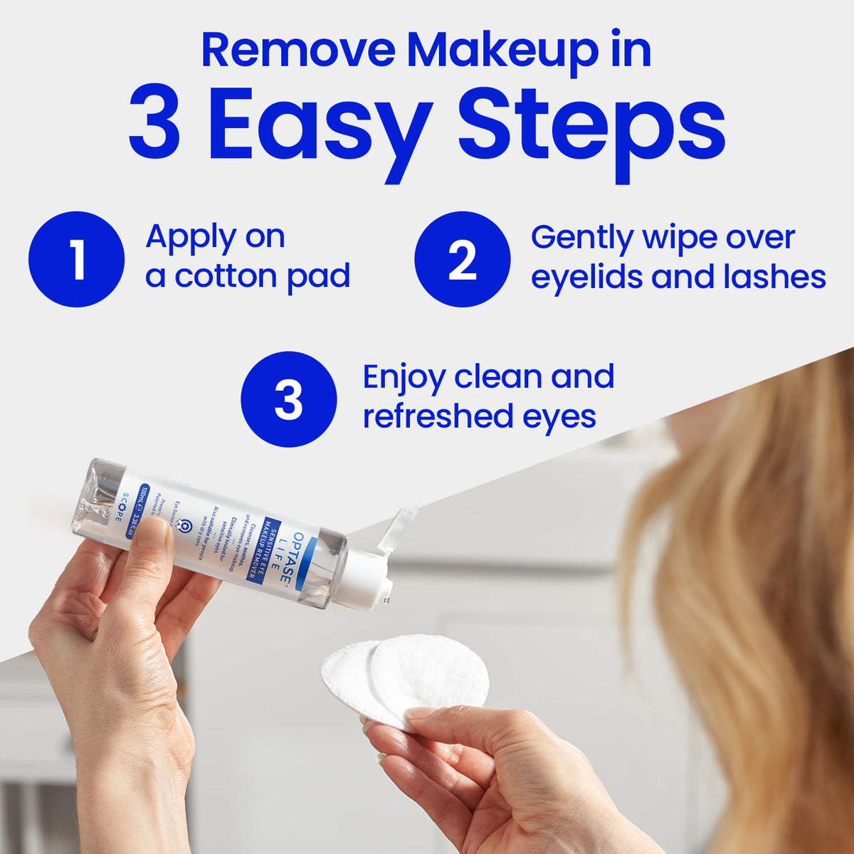 OPTASE® Life Sensitive Eye Makeup Remover, 100 ml Optase