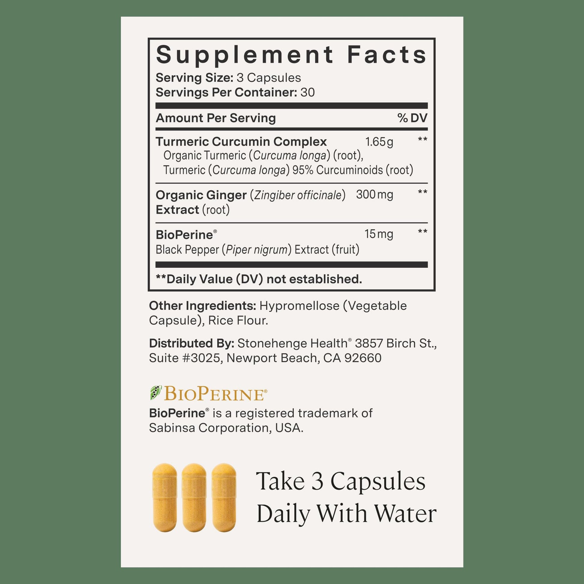 Stonehenge Health Dynamic Turmeric Curcumin with Ginger - High Potency - 1,650 mg Turmeric with 95% Curcuminoids & BioPerine, 90 Vegetarian Capsules Stonehenge Health buy australia supplements