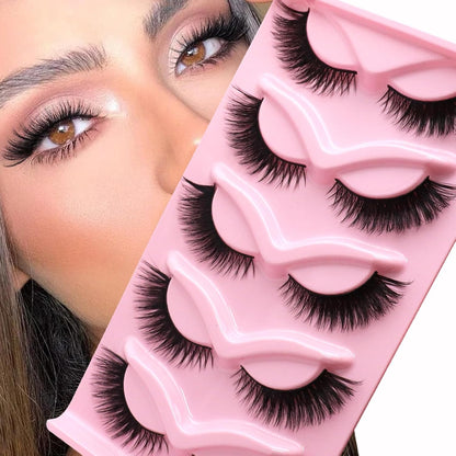 Veleasha Cat Eye Lashes Natural Look Fox False Eyelashes (Charming) Veleasha