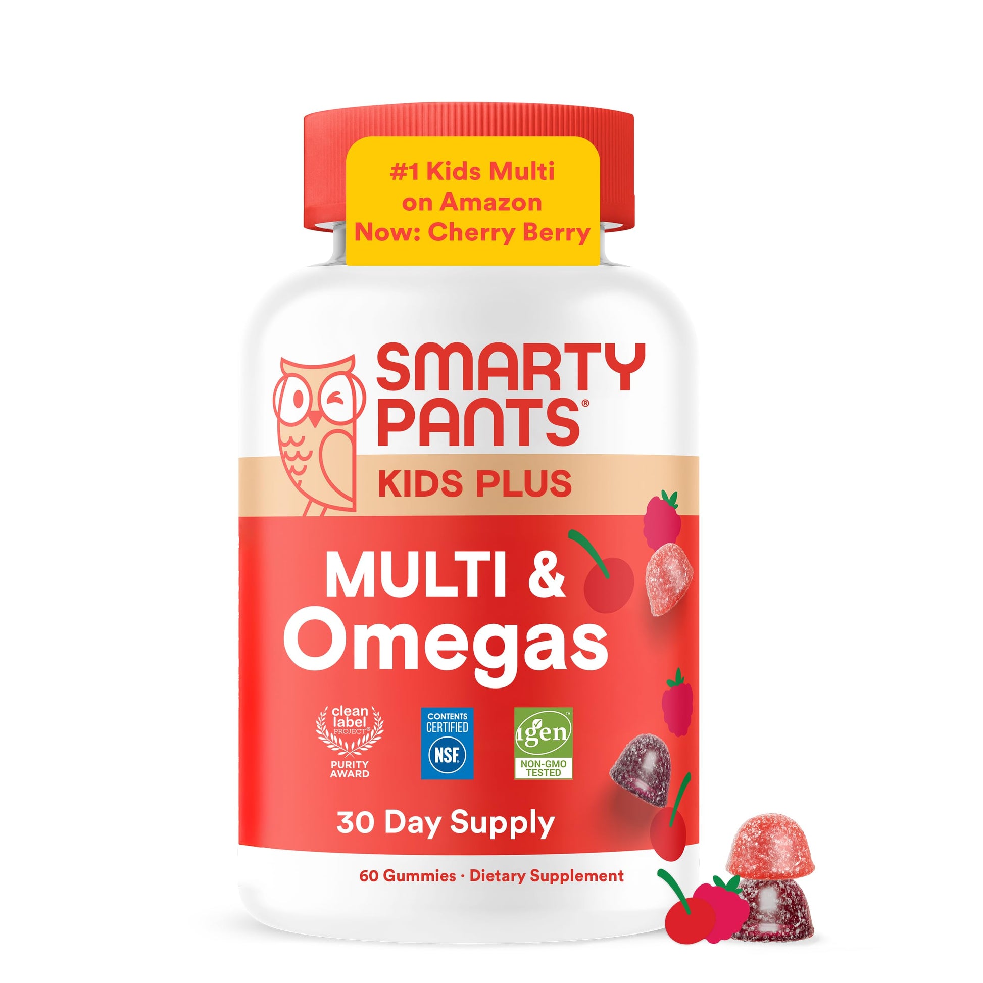 SmartyPants Kids Multivitamin Gummies with Omega 3 DHA/EPA, Vitamins D3, C, B12, B6, A, K, and Zinc, Gluten Free, Clean Label, Three Fruit Flavors, 60 Gummies (30 Day Supply) Gsupps Australia