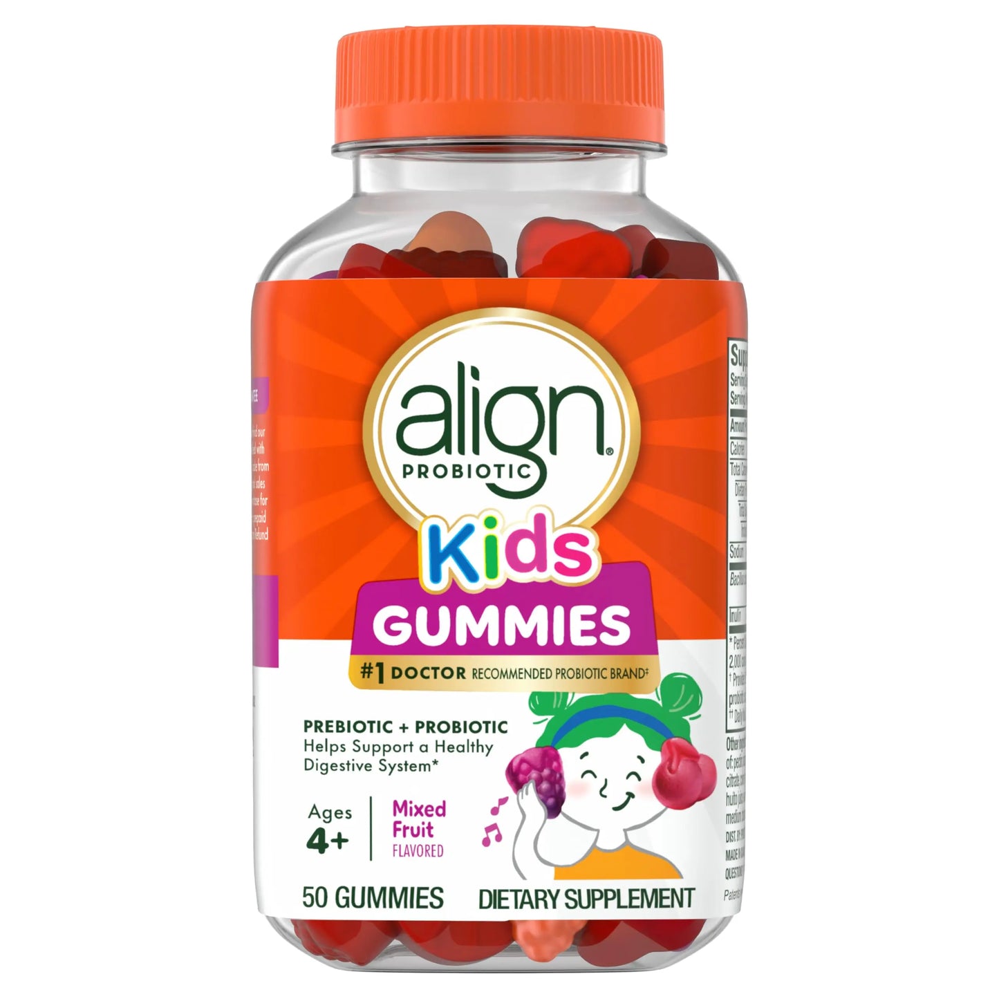 Align Probiotic, Kids Gummies, Prebiotic + Probiotic helps support a healthy digestive system*, #1 Doctor Recommended Probiotic Brand Align