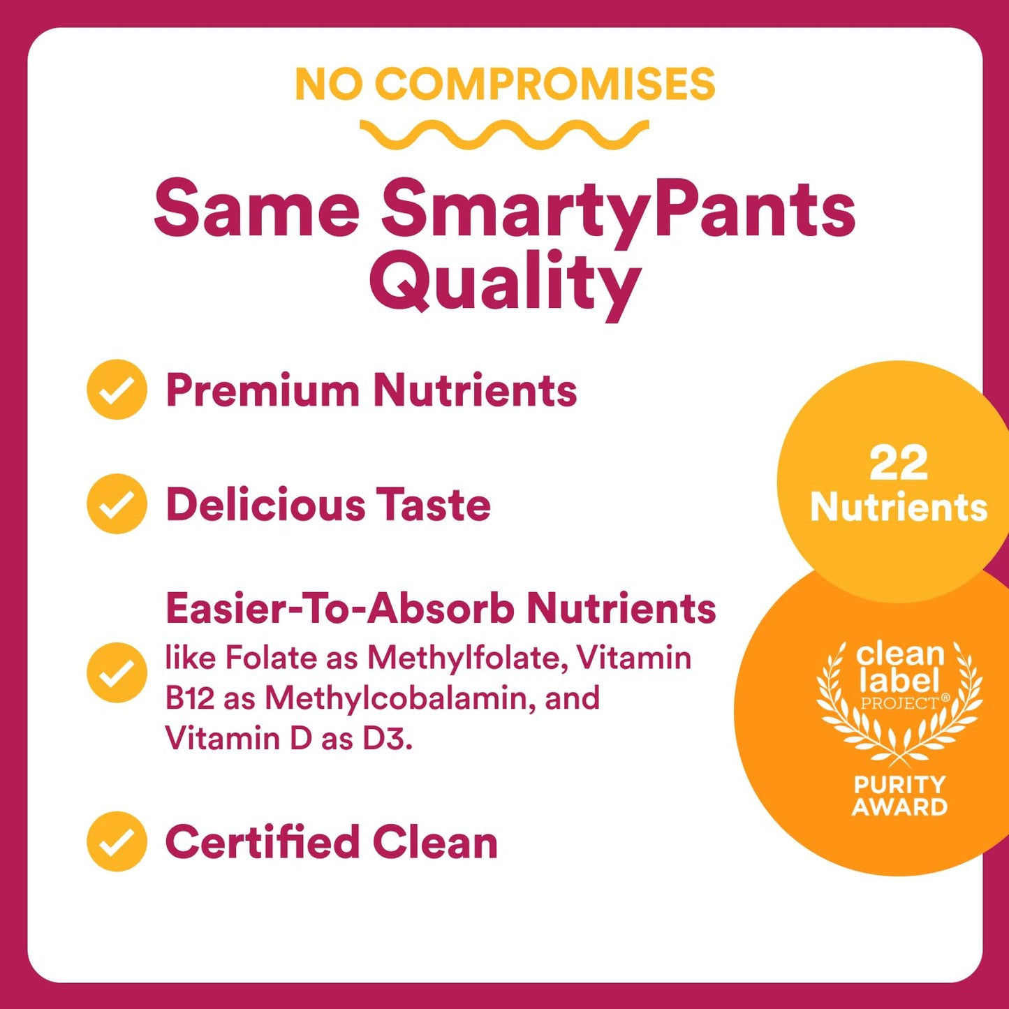 SmartyPants Multivitamin Gummy for Women 50 and Over, Omega 3 (DHA/EPA), Methylfolate, CoQ10, Vitamin D3, C, Vitamin B12, B6, A, K, Biotin SmartyPants