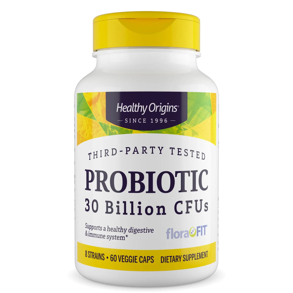 Healthy Origins Probiotic 30 Billion CFUs, 60 Veggie Capsules - 8 Clinically Studied Strains Including Lactobacillus & Bifidobacterium - Supports Microbiom Healthy Origins
