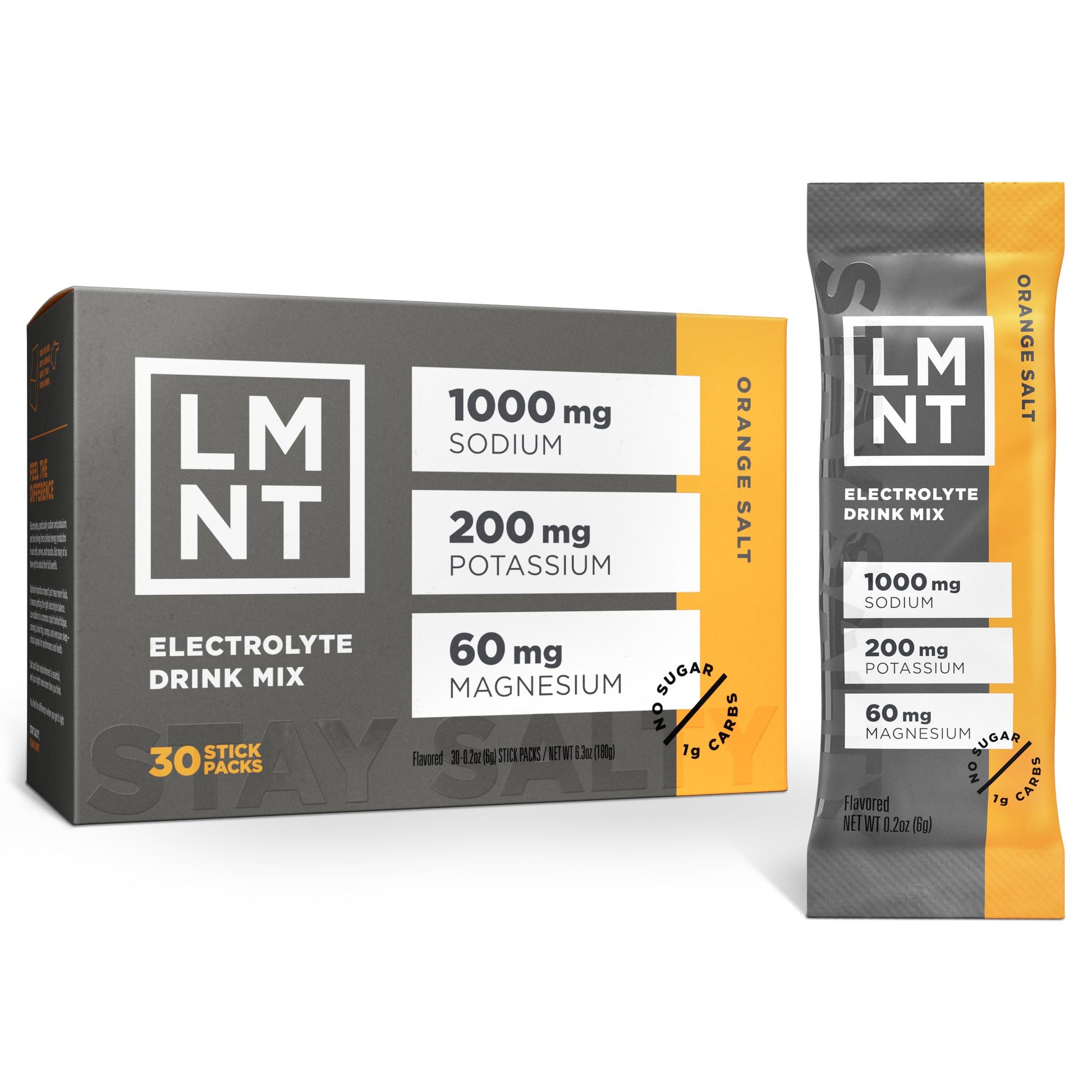 LMNT Zero Sugar Electrolytes - Orange Salt | Drink Mix | 30-Count Drink LMNT buy australia supplements
