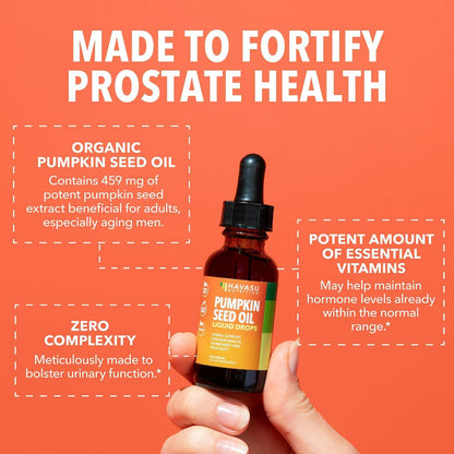 Organic Pumpkin Seed Oil Cold-Pressed, USDA Certified, Unflavored, 1 Fl Oz | Vegan, Non-GMO Pumpkin Seed Liquid Drops for Men and Women, Hair Health, Hormone Balance, and Prostate Health, 2-Month Supply Gsupps Australia