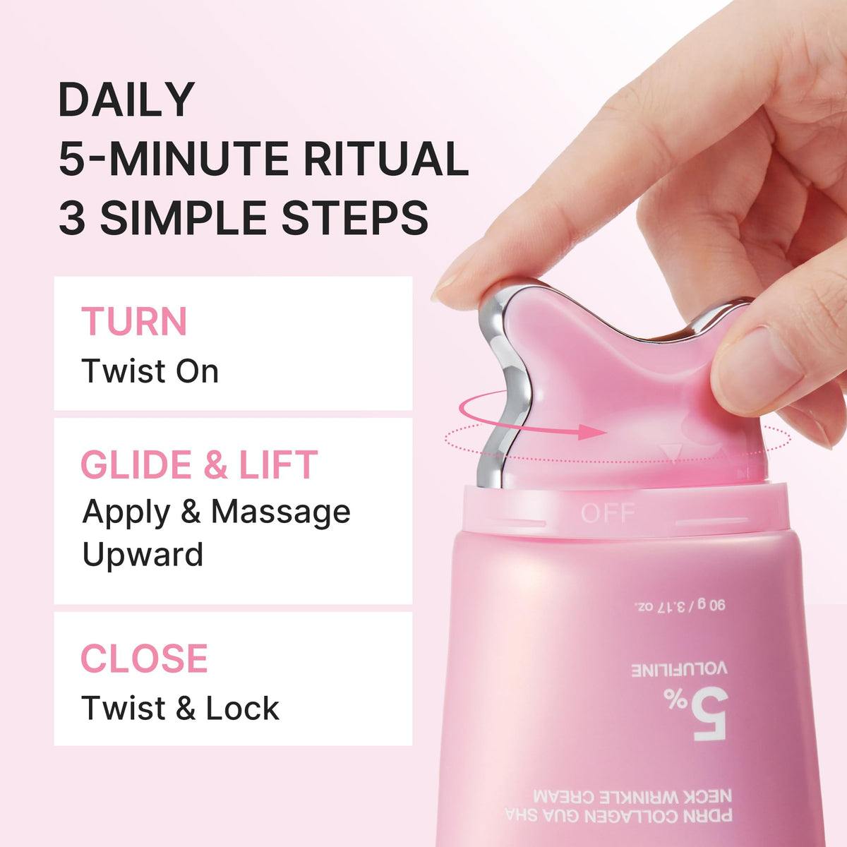 medicube PDRN Collagen Gua Sha Neck Wrinkle Cream - Firming, Contour Care medicube