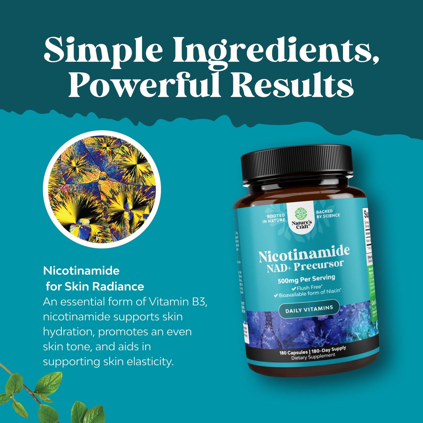 Vitamin B3 Niacinamide 500mg Capsules - Mitochondrial Energy and Potent Skin Supplement - Vitamin B3 Niacin Flush Free and Nicotinamide 500mg - Flush Free Niacin Supplement - 60 Count Gsupps Australia