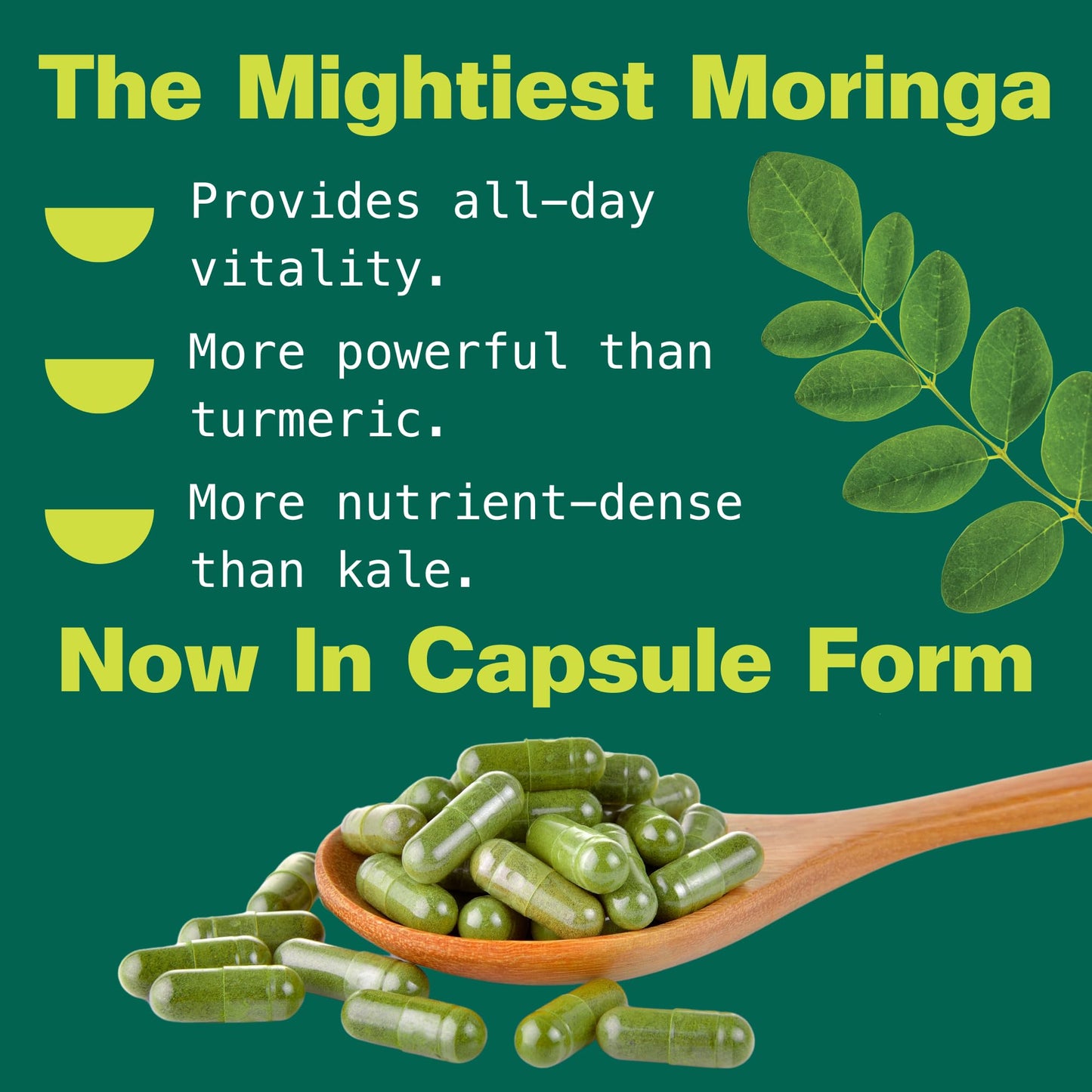KULI KULI Organic Pure Moringa Capsules, 60 CT Kuli Kuli