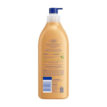 NIVEA Cocoa Butter Body Lotion for Dry Skin with Hyaluronic Acid, 16.9 Oz NIVEA