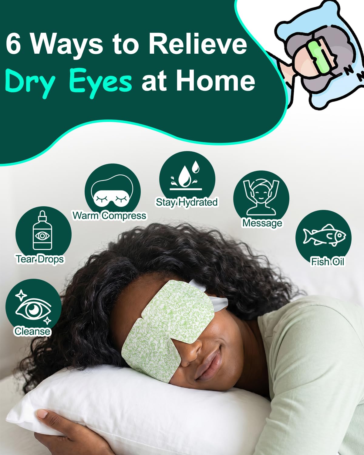 16 Packs Steam Eye Masks for Dry Eyes, Self Heating Warm Compress Unscented ProCIV