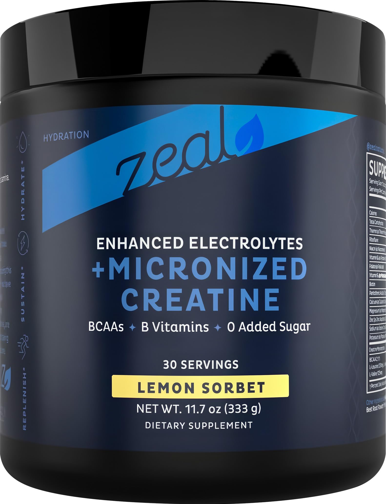 Zeal Naturals Creatine with Electrolytes & Brain Health Nootropics - 30 Servings | Women's Support for Energy, Strength, Focus, & Hydration with B Vitamins | Lemon Sorbet | Zero Sugar No Bloat Formula Zeal Naturals buy australia supplements