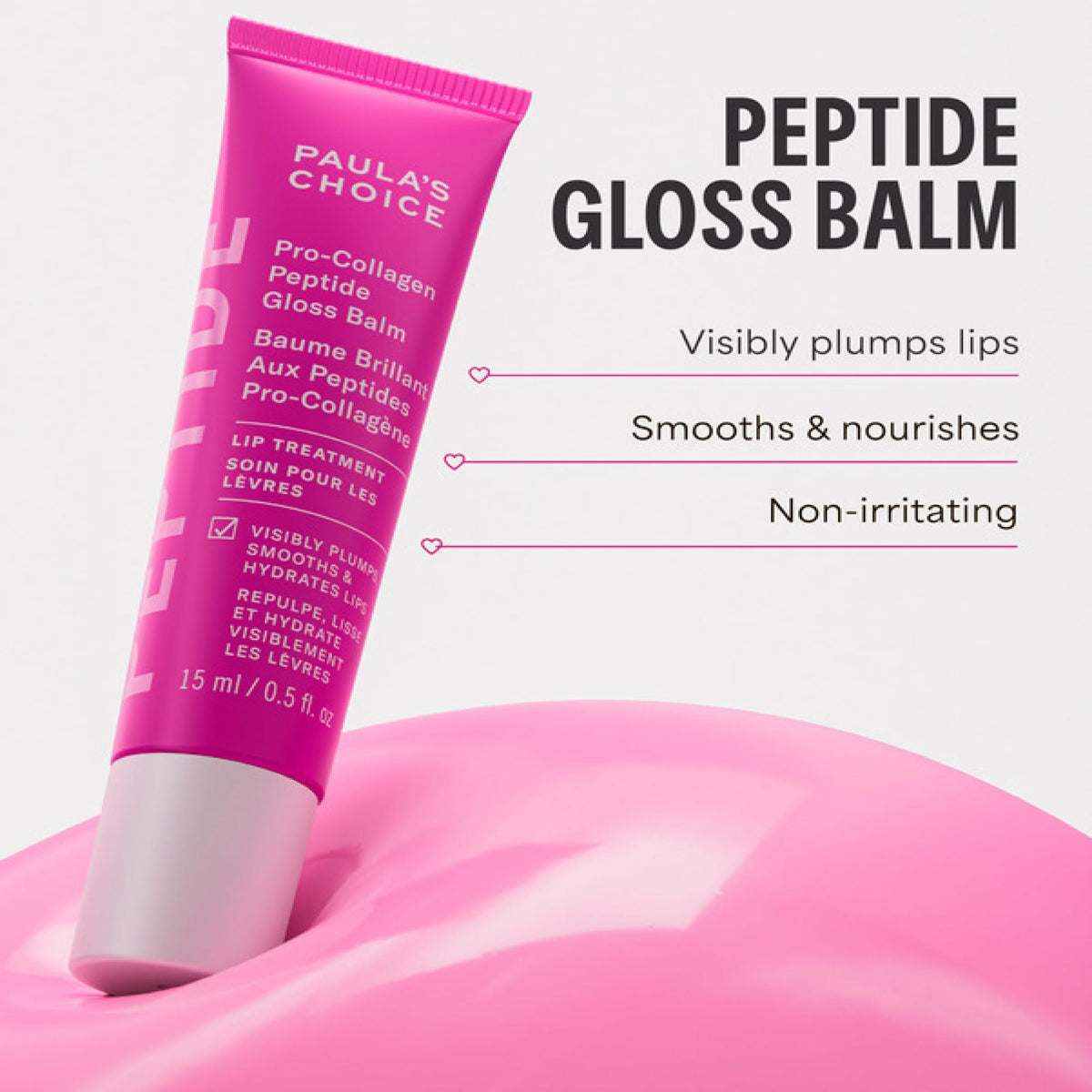Paula's Choice Pro-Collagen Peptide Gloss Lip Balm, Sheer Pink, 0.5 Fl Oz Paula's Choice