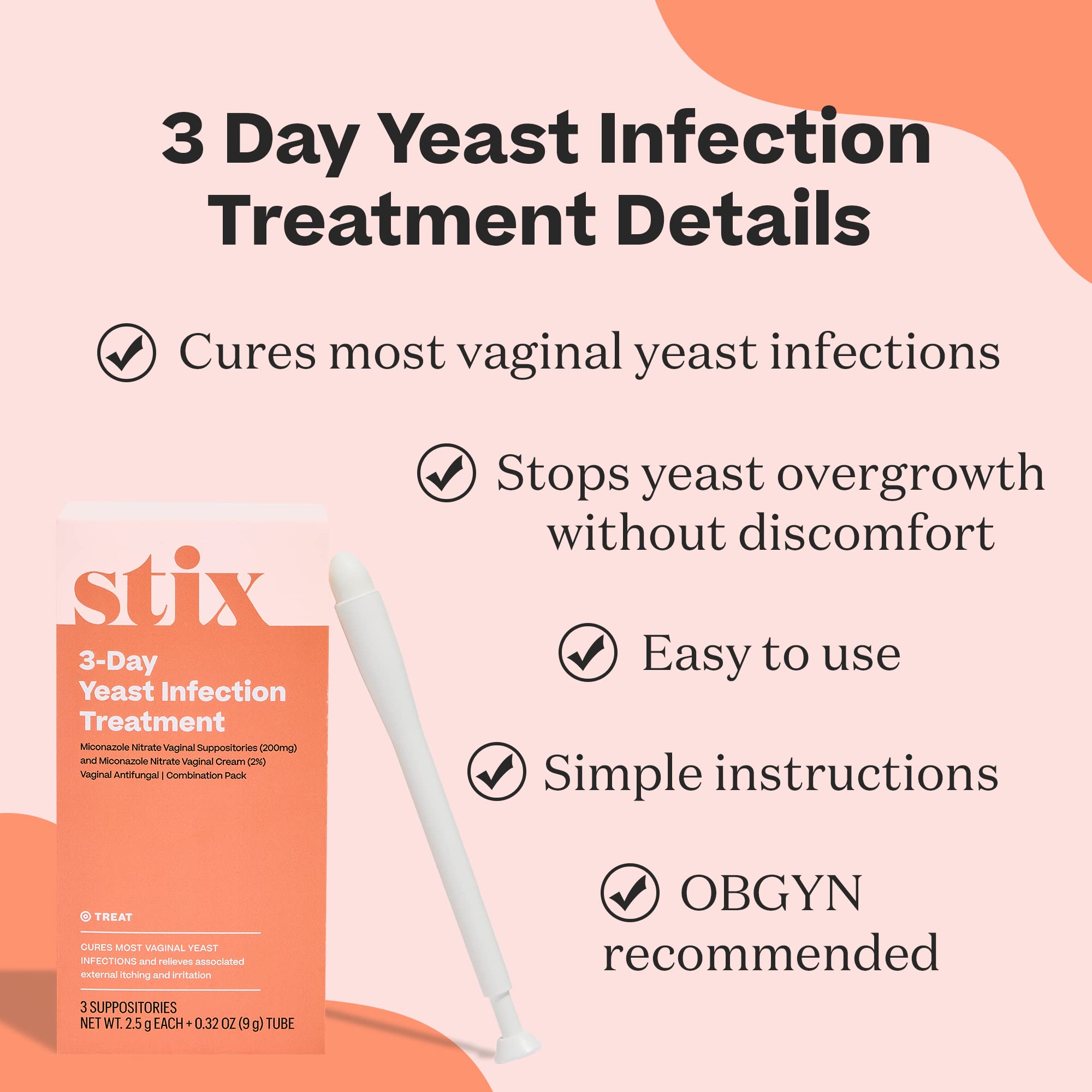 Stix Vaginal Health Probiotic & 3-Day Yeast Infection Treatment - Maintain pH Balance, Vaginal Microbiome Get Stix buy australia supplements