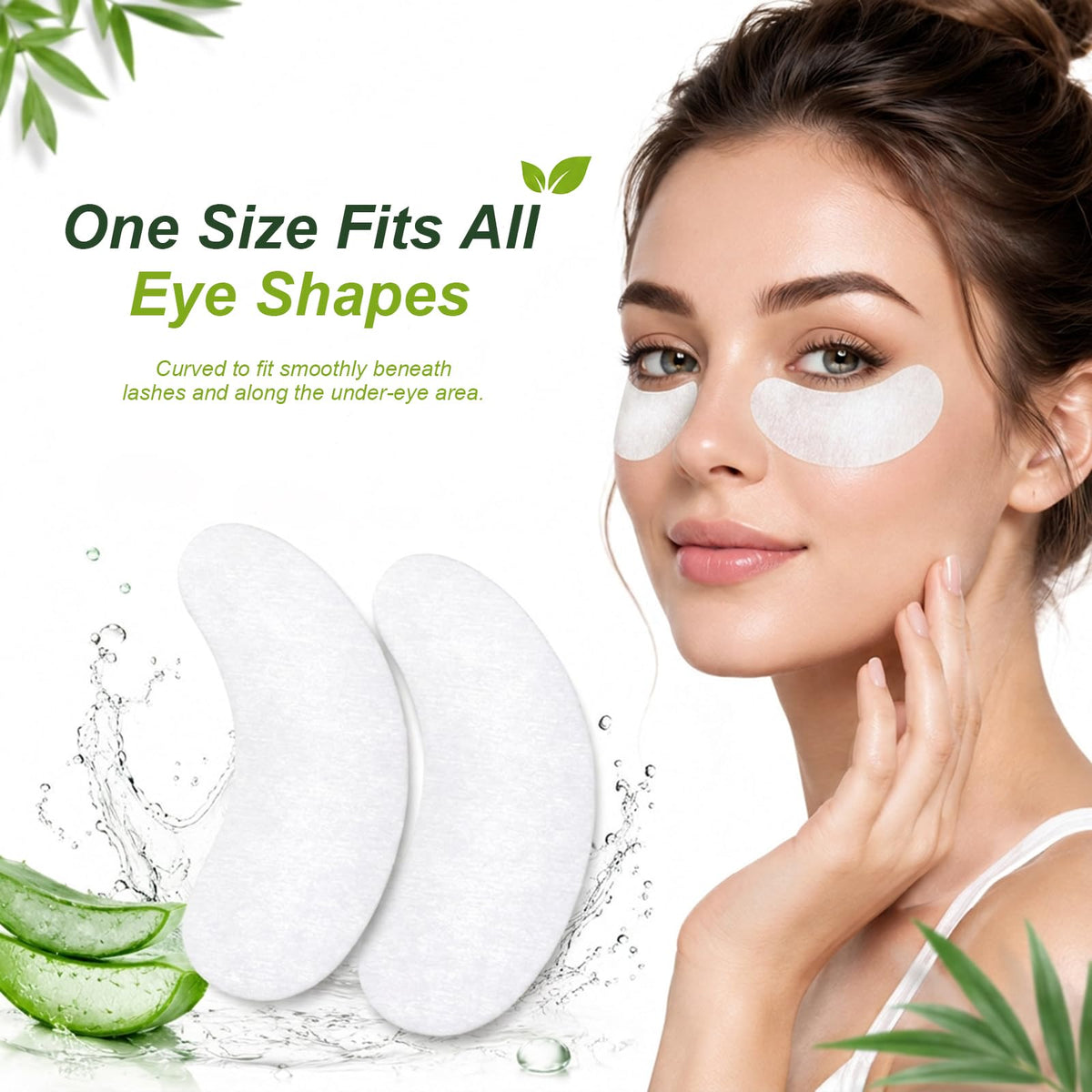 tifanso 130 Pairs Lint Free Hydrogel Under Eye Pads for Eyelash Extensions tifanso