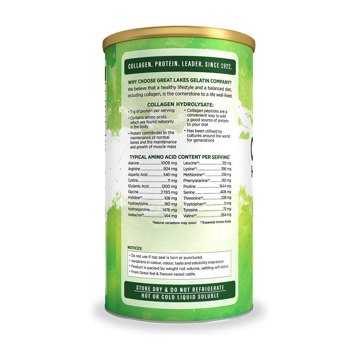 Great Lakes Gelatin Collagen Hydrolysate, Grass-Fed Bovine Hydrolysed Collagen Peptides Protein Great Lakes Gelatin buy australia supplements