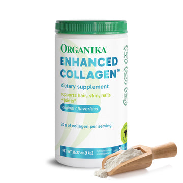 Organika Collagen Powder - for Healthy Hair, Skin, Nails, and Joints. Hydrolyzed Protein Peptides for Better Absorption- Grass-Fed, Non-GMO- Unflavoured- 2.2lbs Organika buy australia supplements