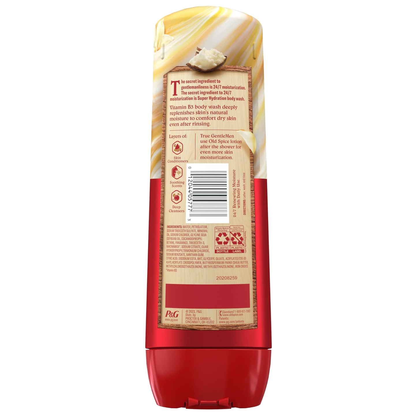 Old Spice Body Wash GentleMan’s Super Hydration for Men, 24/7 Renewing Moisture, Gentle on Skin with Skin Conditioners Old Spice