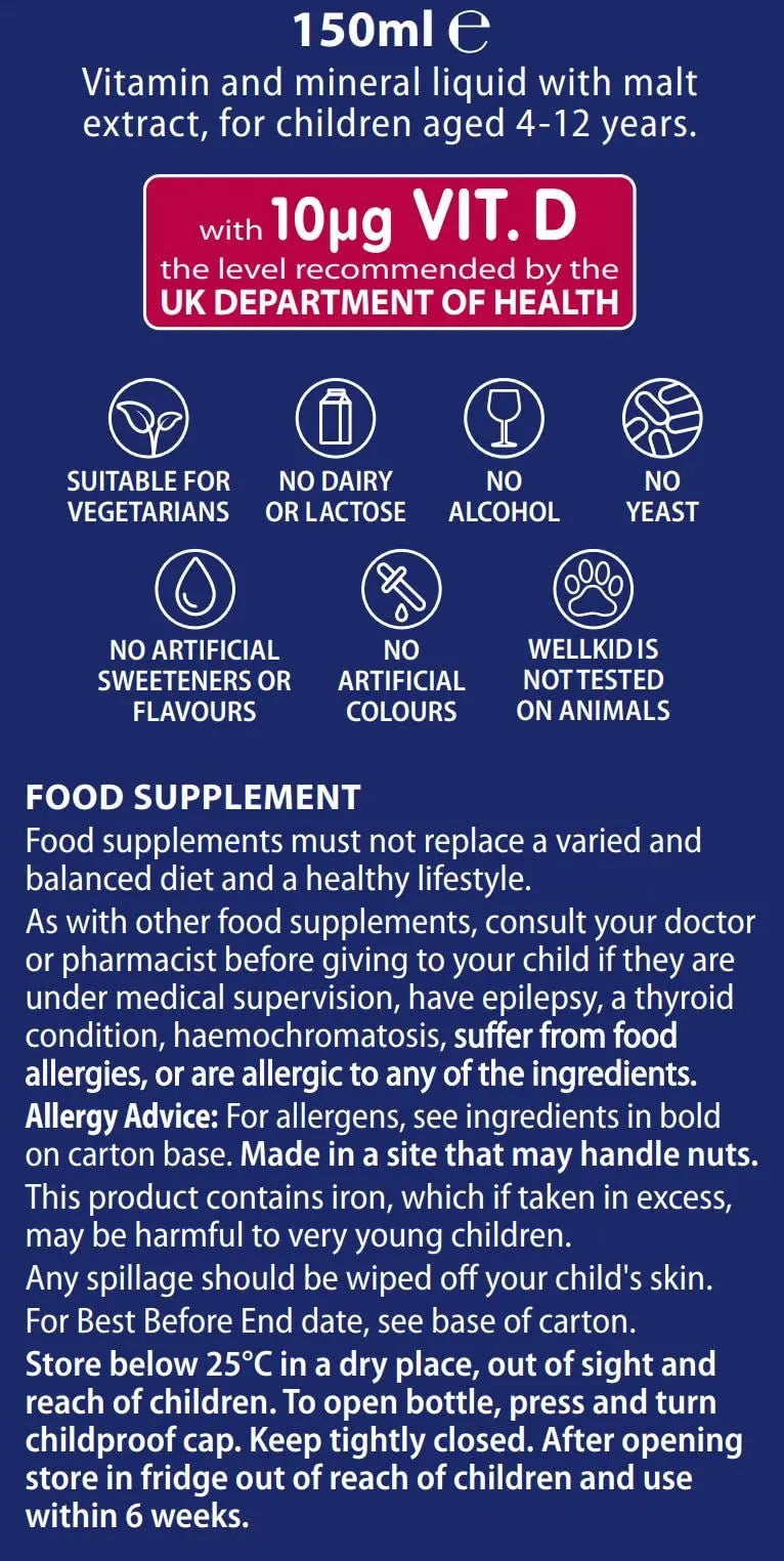 Wellkid by Vitabiotics Multi-Vitamin Liquid 150ml Wellkid buy australia supplements