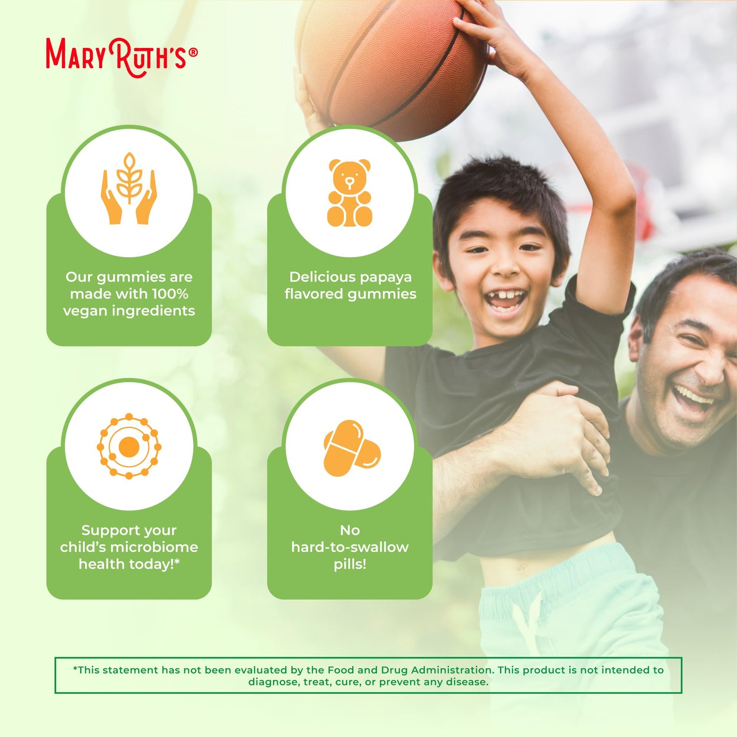 MARYRUTH'S Fiber Gummies for Kids | 2 Month Supply | Sugar Free | Soluble Fiber Supplement | Gut Health & Digestion Support MARYRUTH'S