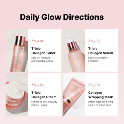 medicube Glass Skin Collagen Trial Kit - Mini Skincare Set medicube