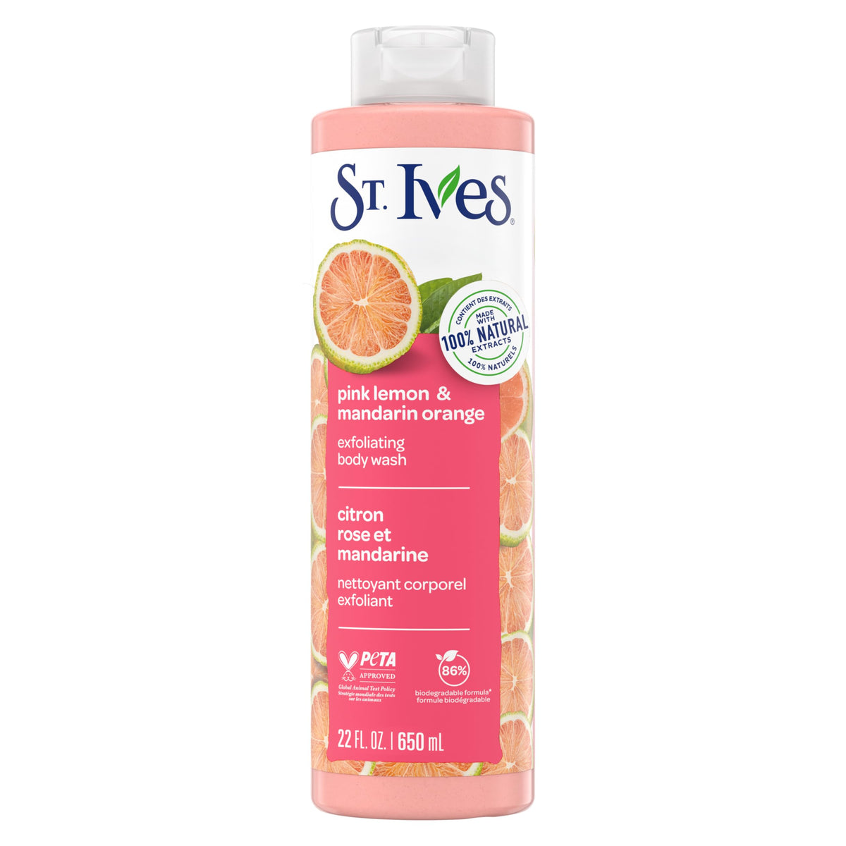 St. Ives Body Wash Pink Lemon and Mandarin Orange 22 Ounce St. Ives