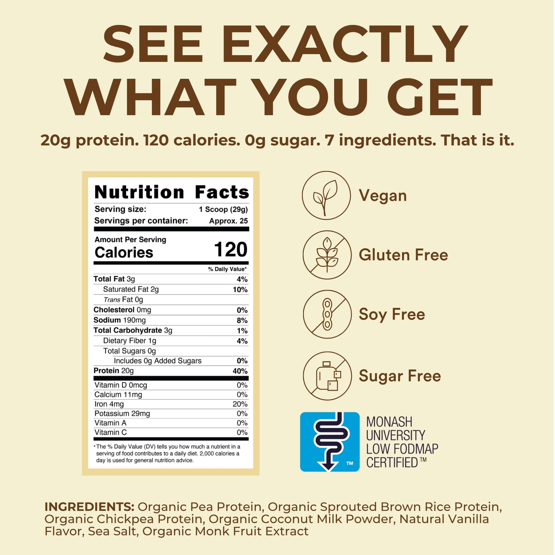 TumLove Vegan Protein Powder - Low FODMAP Certified, Gluten-Free, Dairy-Free, Soy-Free, 100% Gut-Friendly & Non-Bloating, Vanilla (25 Servings) TumLove buy australia supplements
