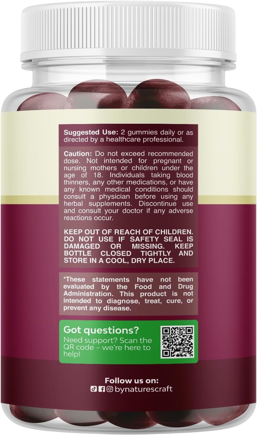 Flow Boosting Beet Root Gummies - Invigorating Beet Gummies for Adults Nitric Oxide Energy & Heart Health Support with Grapeseed Pomegranate & Vitamin B12 - Vegan Non-GMO & Gluten Free - 60 Count Gsupps Australia