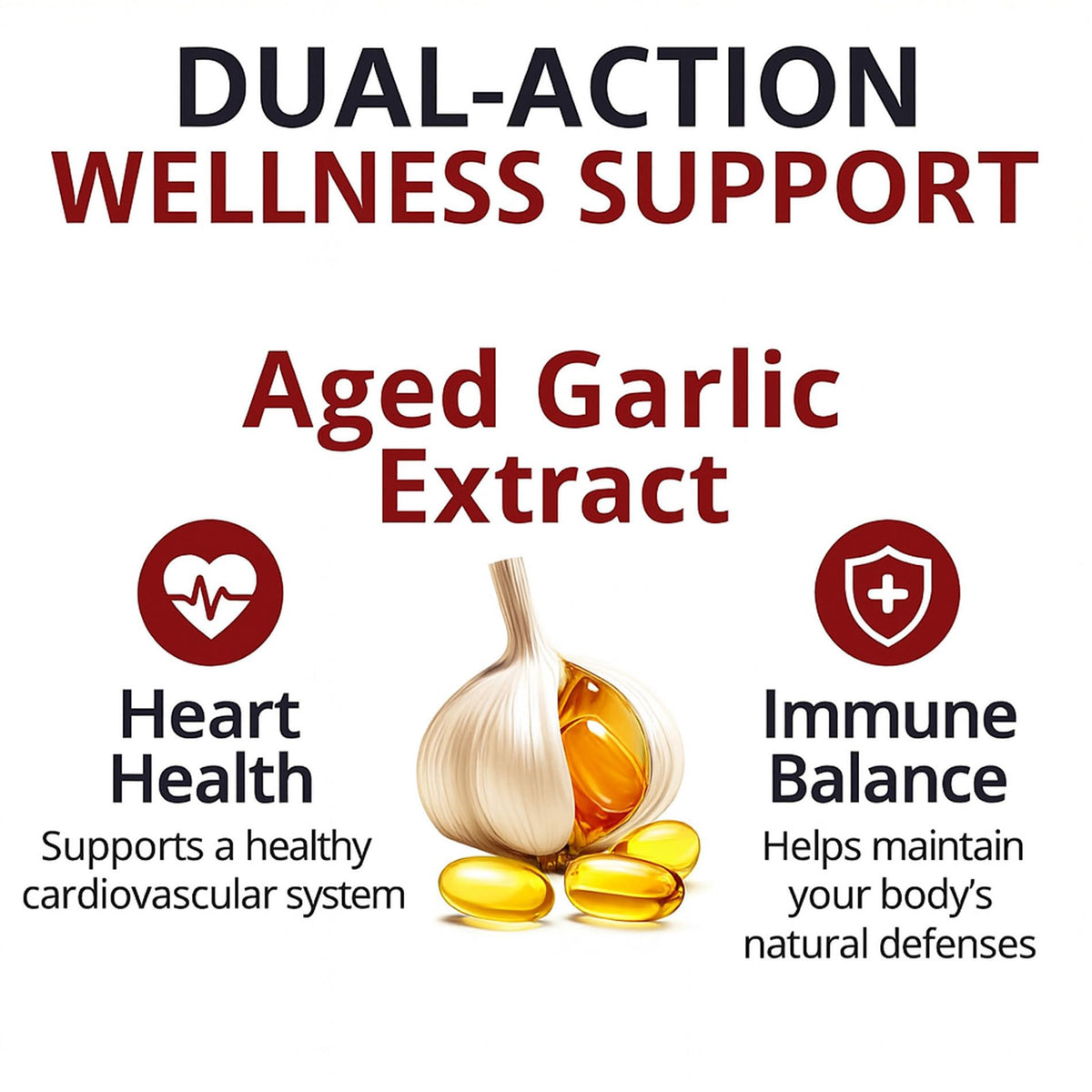 Aged Garlic Extract – 300 Count Odorless Garlic Supplement for Heart & Immune Support – Non-GMO, All-Natural Softgels, 2-Year Matured for Antioxidant Wellness (1) NAPEXIX