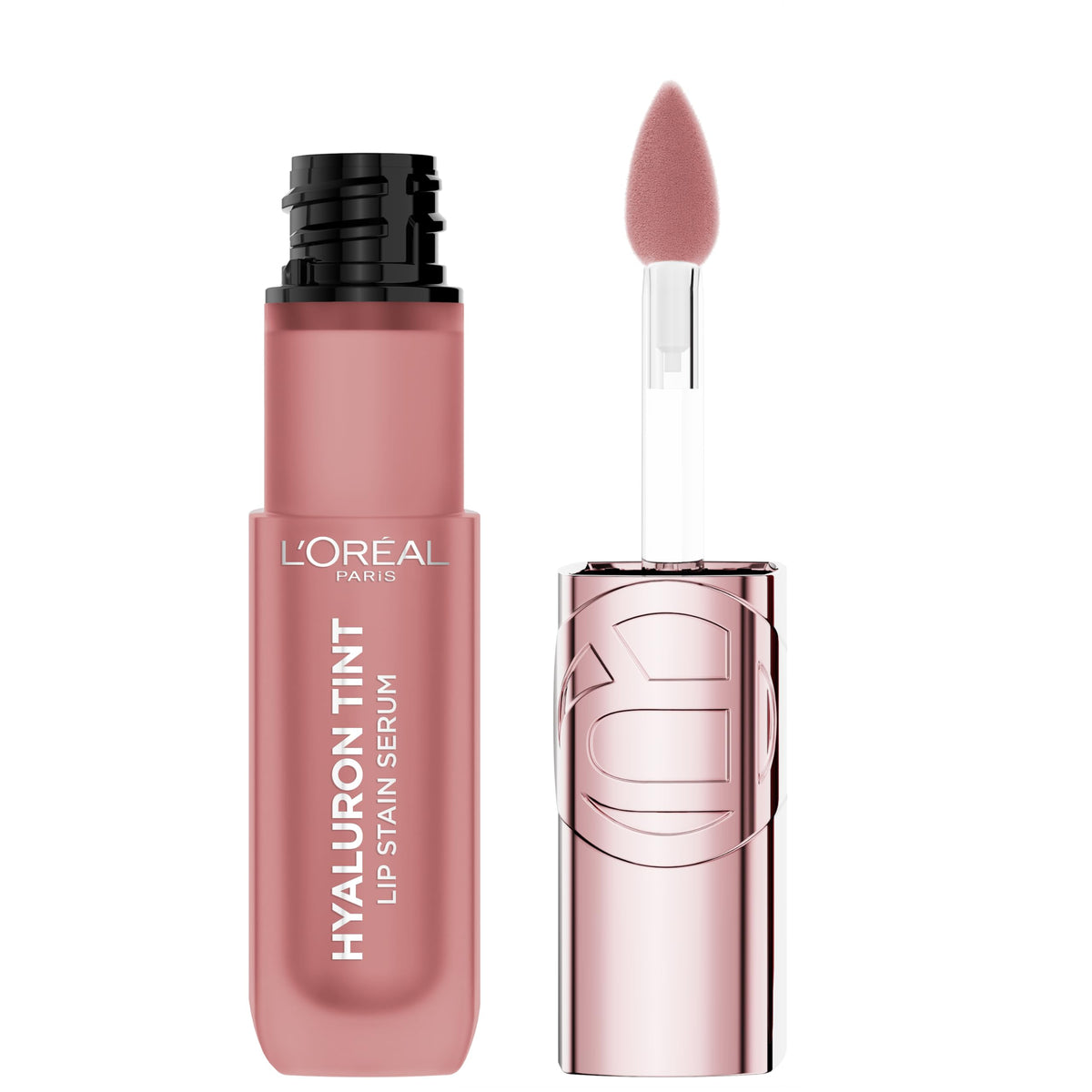 L'Oreal Paris Hyaluron Tint Lip Stain Serum, Long Lasting, Hydrating Lip Makeup Infused with Hyaluronic Acid, 601 Worth It (Pinky Nude) L'Oreal Paris