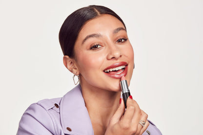 Rimmel Lasting Finish Lipstick | Up to 8 Hours of Intense Lip Color with Color Protect Technology and Exclusive Black Diamond Complex | 0.14 fl oz (Pack of 1) | 002 Candy Rimmel