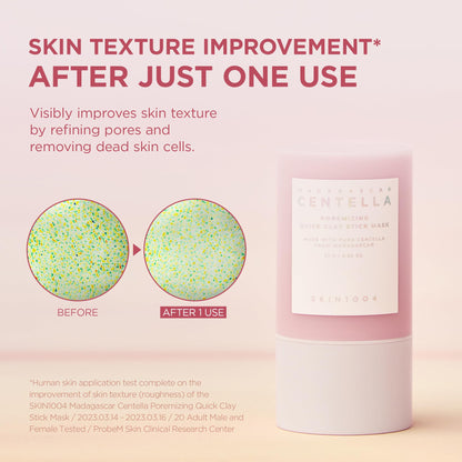 SKIN1004 Poremizing Quick Clay Stick Mask, Face Mask Skincare for Pore Minimizing, Facial Clay Mask with Centella, Pore Minimizer for Sebum Control SKIN1004