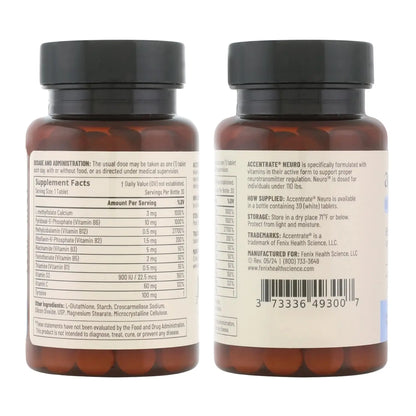 Accentrate Brain Supplement for Focus, Attention, Mood | Complete Vitamin B Complex | Brain Health | Methylated Multivitamin w/L-Methylfolate (5-MTHF), Cofactors Methyl-B12 & P5P | MTHFR Supplement Accentrate
