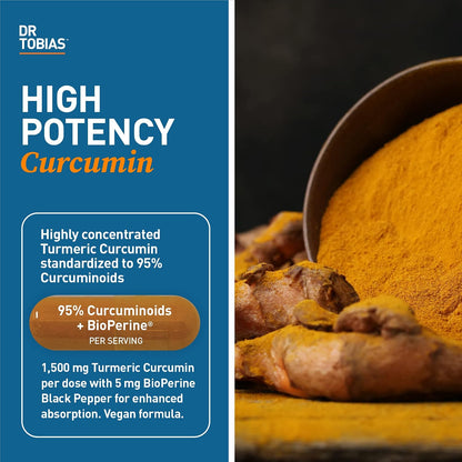 Dr. Tobias Adult Multivitamin & Turmeric Curcumin, Energy, Immune Health, Bone & Joint Support, Vegan, Non-GMO